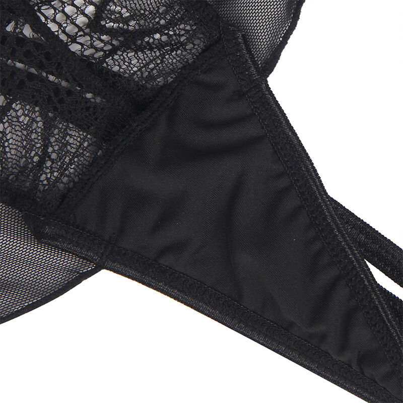 SUBBLIME - Teddy mit Halterneck und freiem Rücken aus Spitze Schwarz L/XL