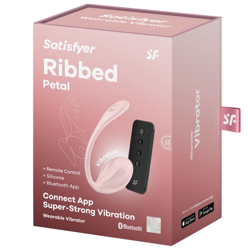 SATISFYER - RIBBED PETAL G-Punkt Fernbedienungsstimulator Rose kostenlose App