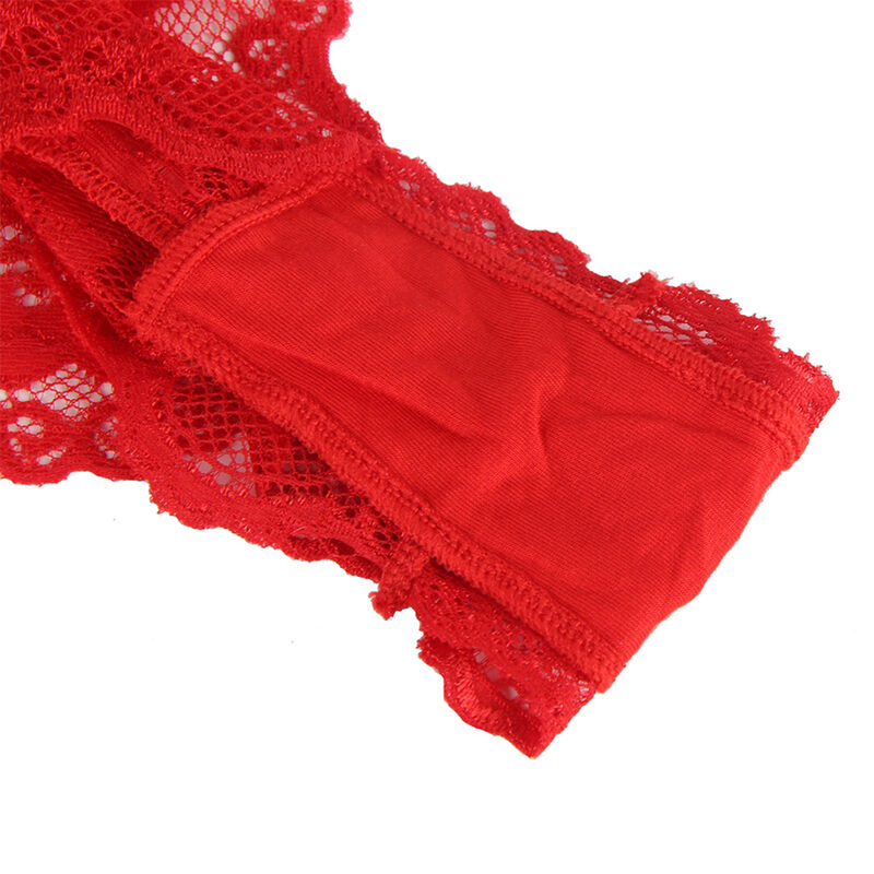 SUBBLIME - 953973 Sexy Body mit Rüschen + Gürtel Rot S/M