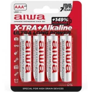 AIWA - X-TRA ALKALINE AAA ALKALINE BATTERIEN LR03 BLISTER*4
