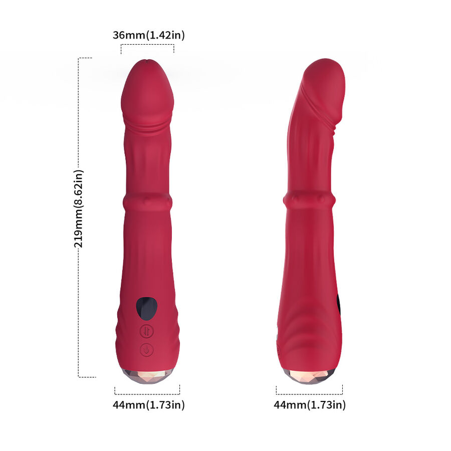 ARMONY - Thermo-einstellbarer Punkt-A-Stimulator-Vibrator-Dildo Rot