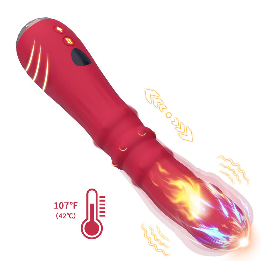 ARMONY - Thermo-einstellbarer Punkt-A-Stimulator-Vibrator-Dildo Rot