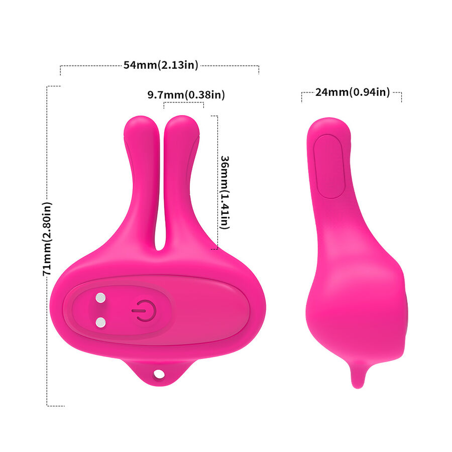 ARMONY - Kaninchenform Vibrator magnetische Nippelklemmen Rosa