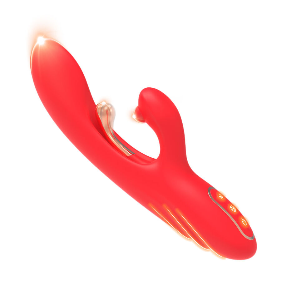 ARMONY - G-Punkt- und Klitorisstimulator-Vibrator mit oszillierender Zunge Rot