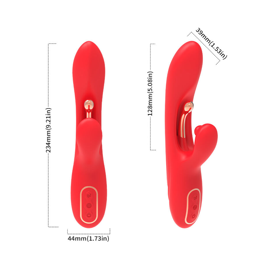 ARMONY - G-Punkt- und Klitorisstimulator-Vibrator mit oszillierender Zunge Rot