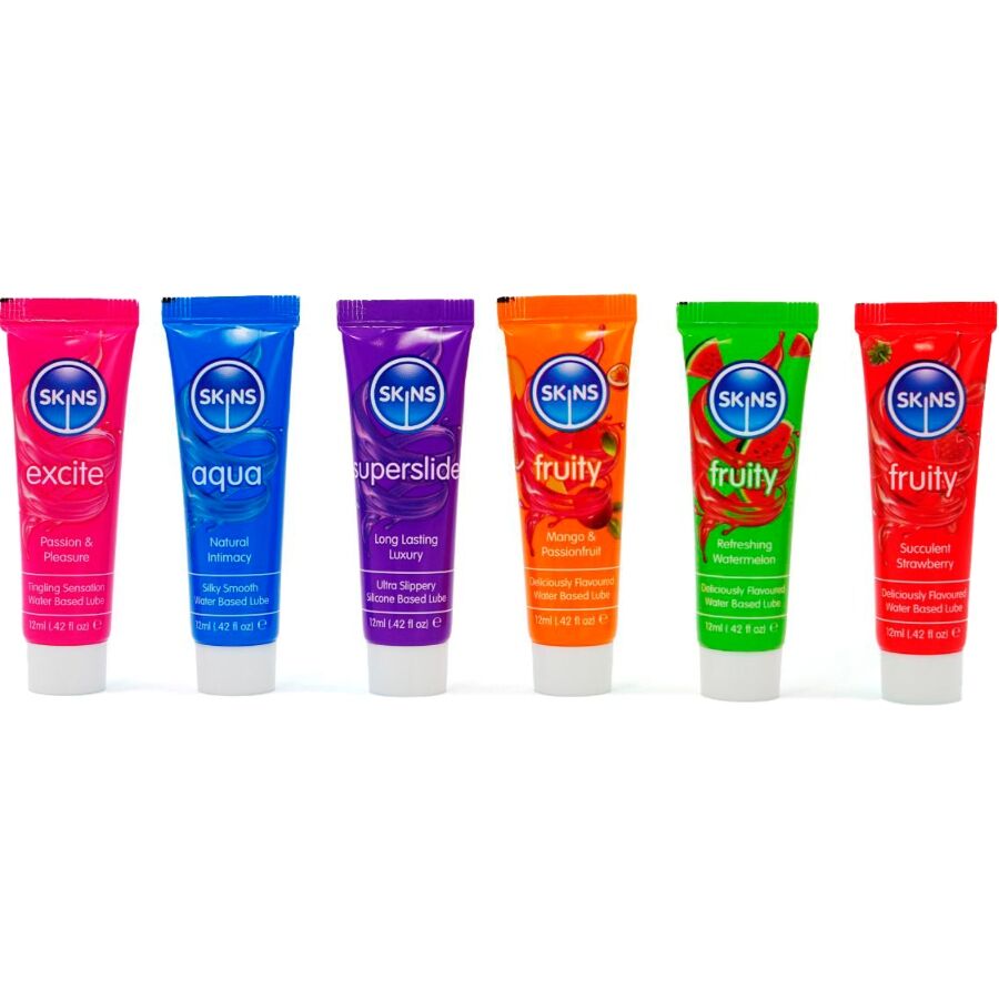 SKINS - VITAL & FRUCHTIGES GLUBES KIT GLEITMITTEL 6 x 12 ML