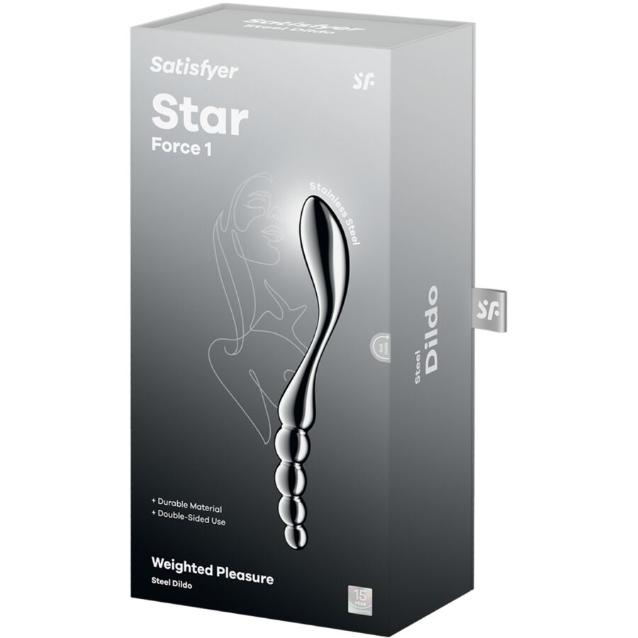 SATISFYER - STAR FORCE 1 Doppeldildo aus Edelstahl