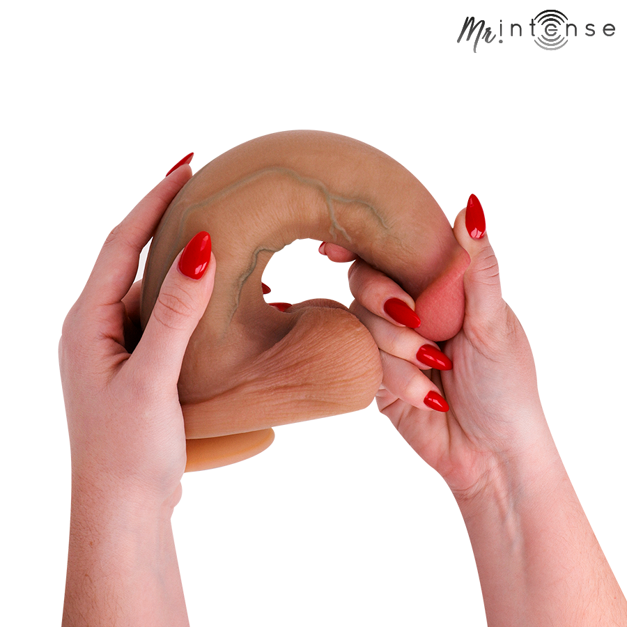MR INTENSE - BRUCE XL Silikon-Dildo mit Hoden 25,5 cm -Ø- 5,5 cm