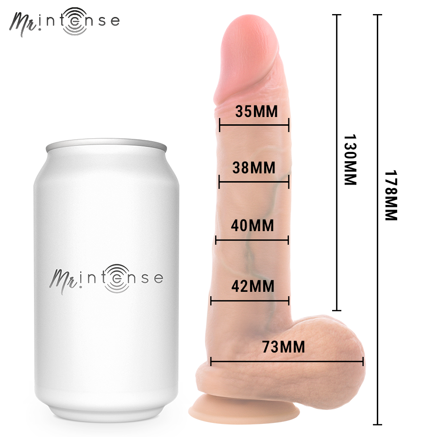 MR INTENSE – GARY S ULTRAREALISTISCHER SILIKON-PENIS MIT HODEN 17,8 CM – Ø 4,2 CM