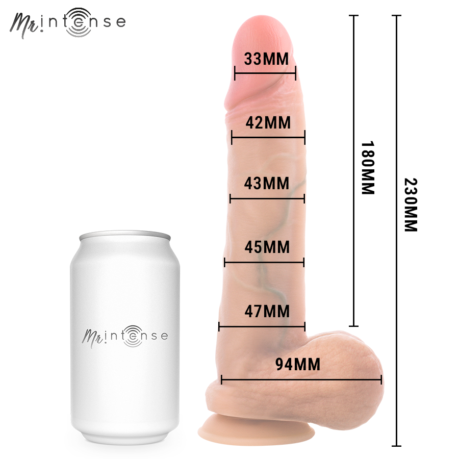 MR INTENSE – GARY L ultra-realistischer Silikon-Penis mit Hoden 23 cm – Ø 4,7 cm