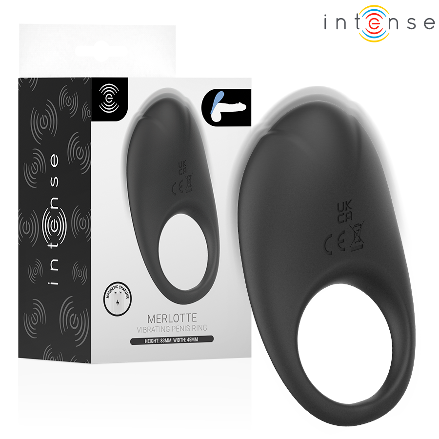 INTENSE - MERLOTTE Vibratorring mit Klitorisstimulation Schwarz