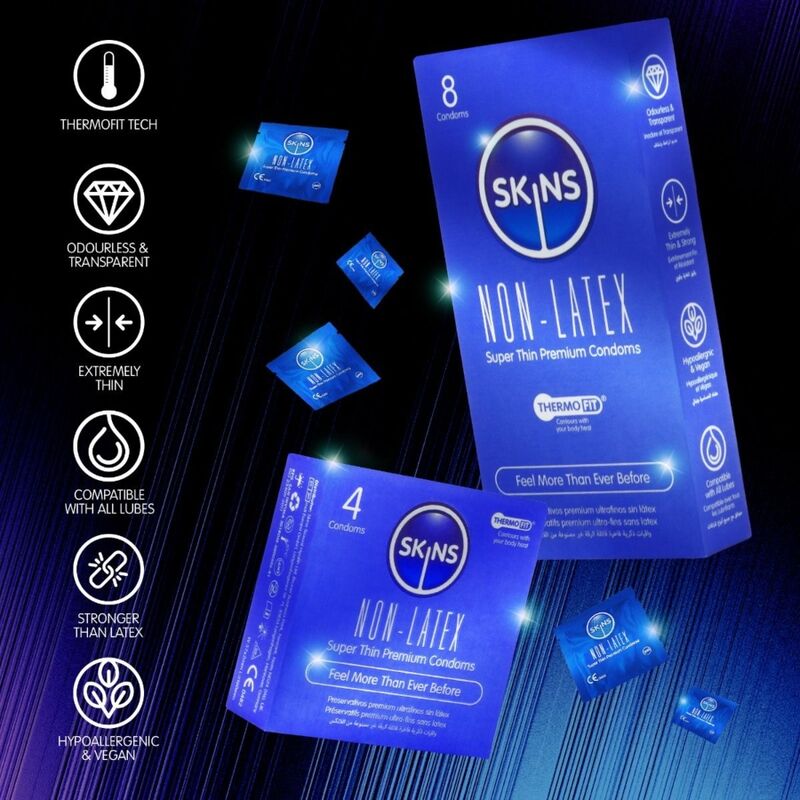 SKINS - Latexfreie Kondome, 8er-Packung
