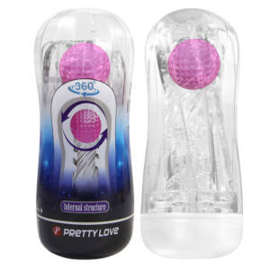 PRETTY LOVE - 360º strukturierten Masturbationsbecher, transparent