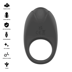INTENSE - MERLOTTE Vibratorring mit Klitorisstimulation Schwarz