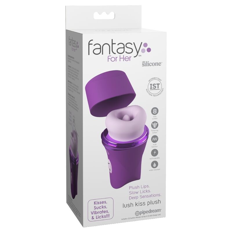 FANTASY FOR HER - LUSH KISS Plüsch-Lila Saug- und Leckklitorisstimulator