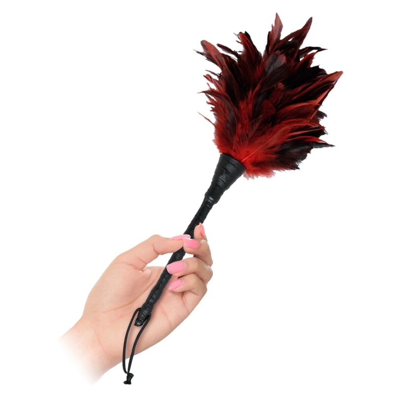 FETISH FANTASY SERIES - Schwarz-Rot-Frisky-Federkitztler