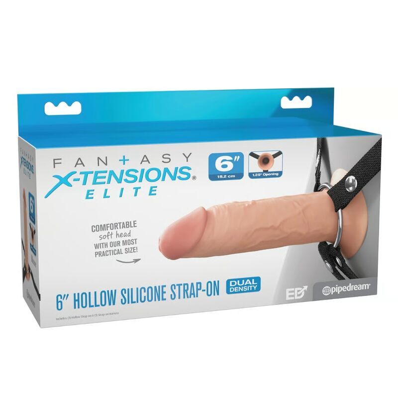 FANTASY X-TENSIONS ELITE - 15,2 CM Hohl-Silikon-strap-on