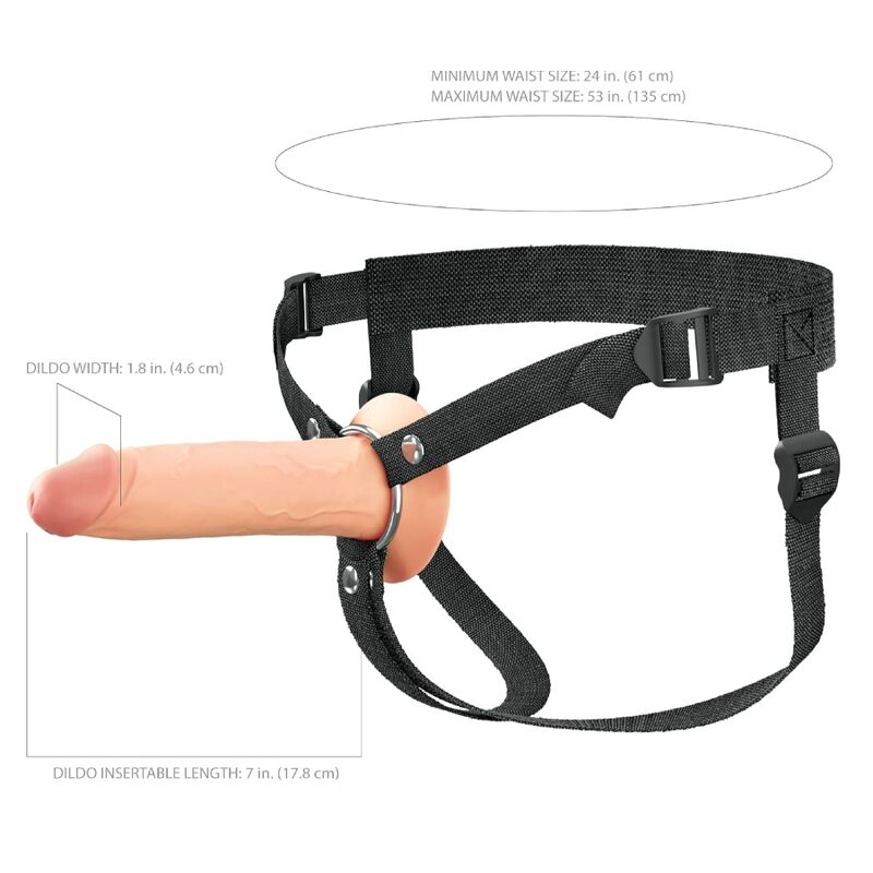 FANTASY X-TENSIONS ELITE - 17,8 CM Hohl-Silikon- Strap-On