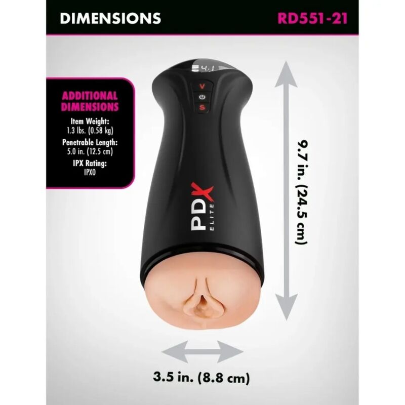 PDX ELITE - FAP-GASM intermittierender Saugs- und Vibrationsmasturbator