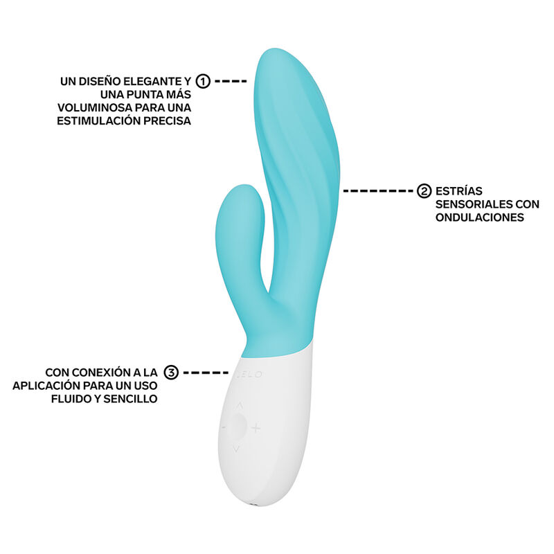 LELO - INA TWIST Doppelt-Vibrator Hase für G-Punkt und Klitoris Blau