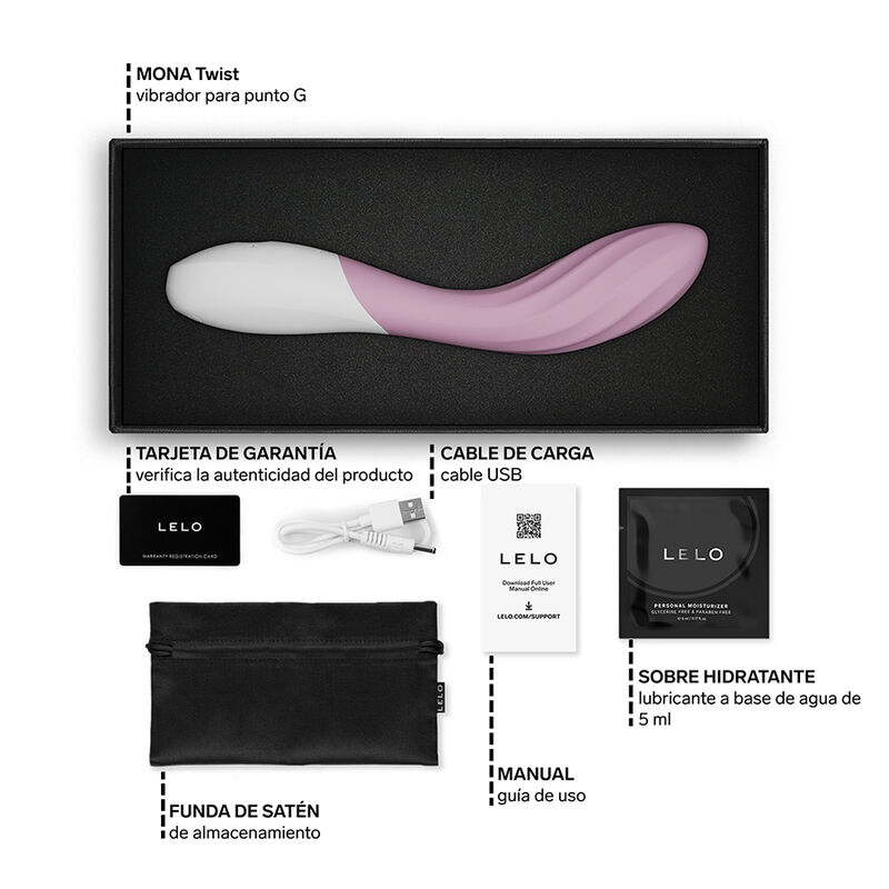 LELO - MONA TWIST wiederaufladbarer, App-gesteuerter G-Punkt-Vibrator Lila