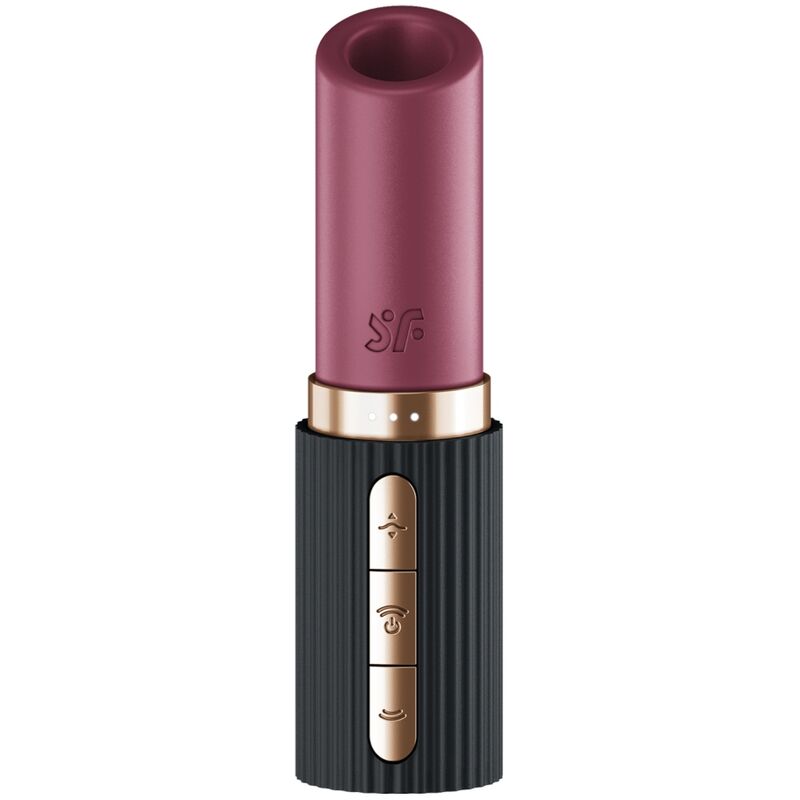 SATISFYER - DEEP KISS WAVE Klitorisstimulator Granat / Schwarz