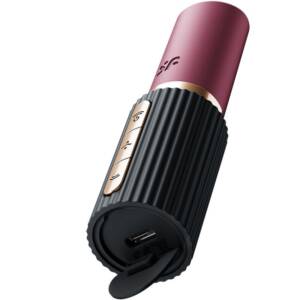 SATISFYER - DEEP KISS WAVE Klitorisstimulator Granat / Schwarz