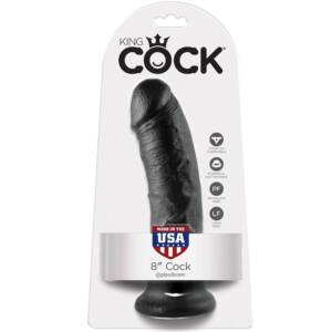 KING COCK - 8 Dildo Schwarz 20,3 cm