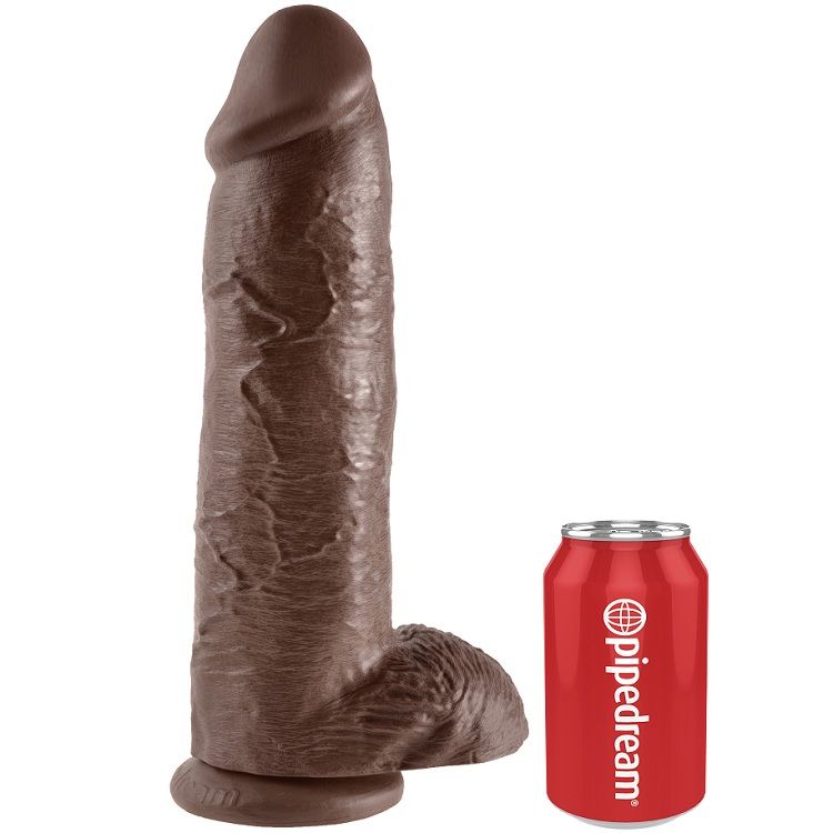 KING COCK - Dildo Braun mit Ei 30,48 cm