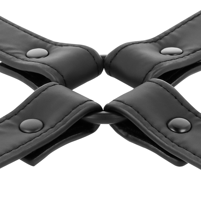 FETISH SUBMISSIVE - Handschellenverbindung aus veganem Leder