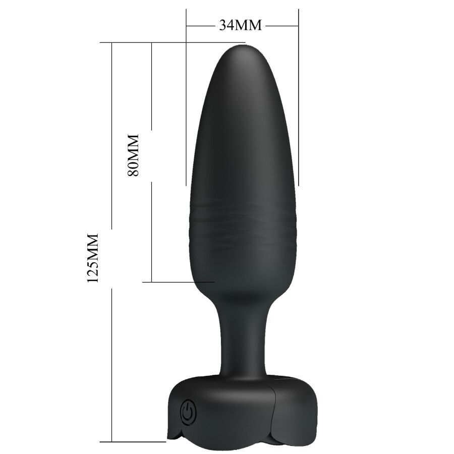 PRETTY LOVE - TARION ANAL PLUG MIT LED LICHT SCHWARZ 12,5 CM