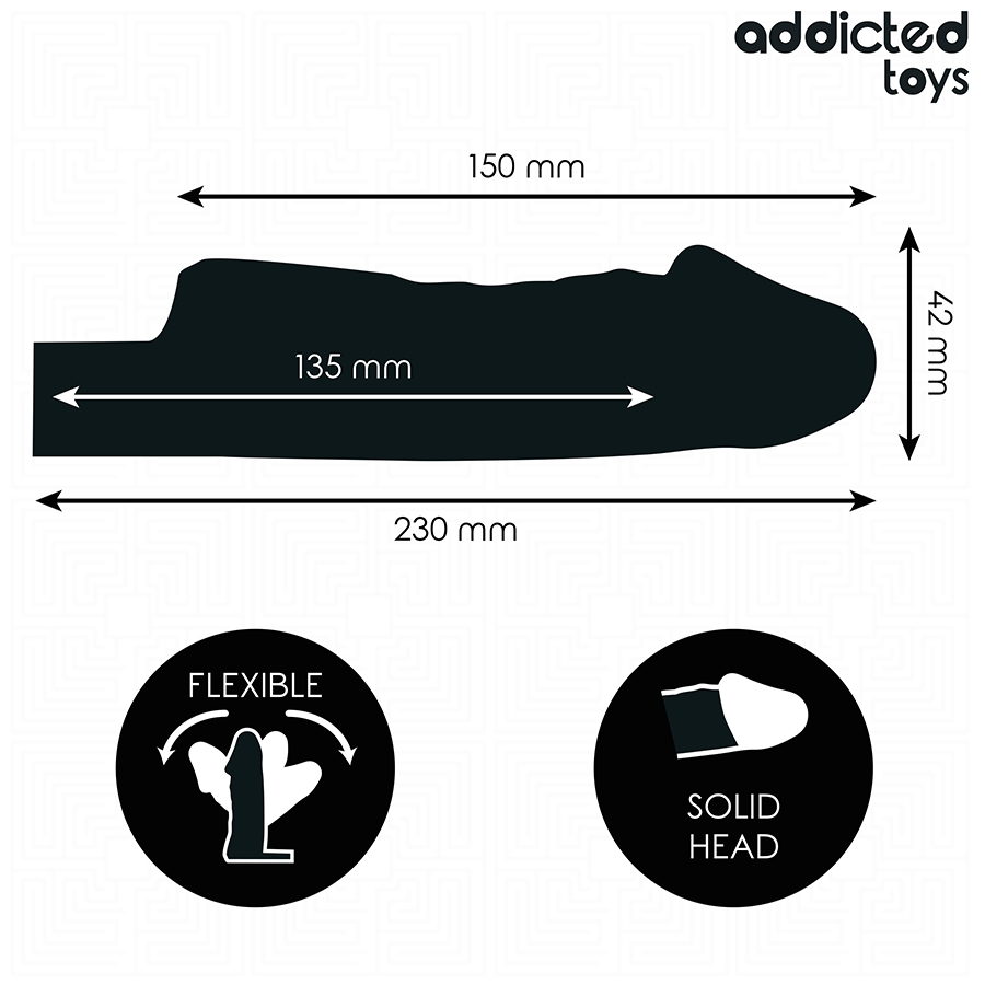 ADDICTED TOYS - Transparente Penisverlängerung Größe S 23 cm