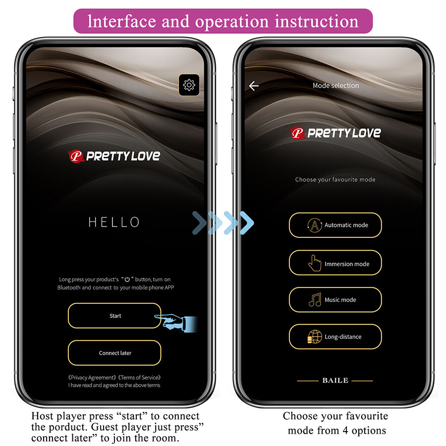 PRETTY LOVE - DORA UNSICHTBARER VIBRATOR MIT KOSTENLOSER APP