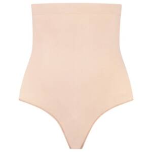 BYE-BRA - TANGA DE TALLE ALTO SIN COSTURAS BEIGE TALLA L