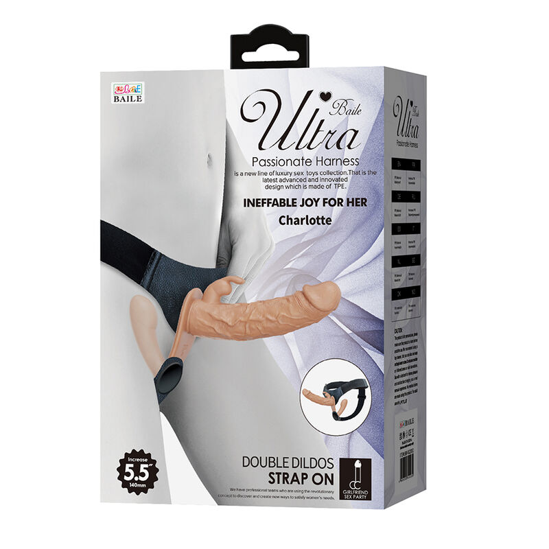 BAILE - CHARLOTTE HOLLOW DOPPELPENETRATION STRAP-ON FLEISCH