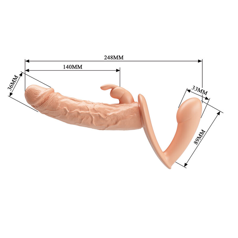 BAILE - CHARLOTTE HOLLOW DOPPELPENETRATION STRAP-ON FLEISCH