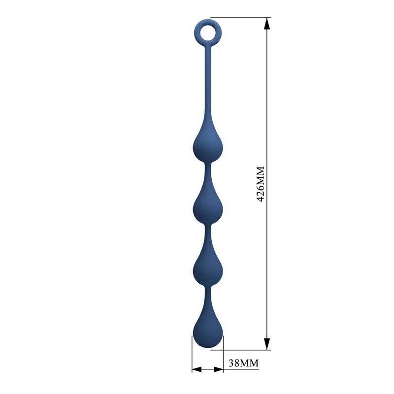 MR PLAY - BLAUE SILIKON-ANALPOLSTER, GRÖSSE L (42,6 CM)