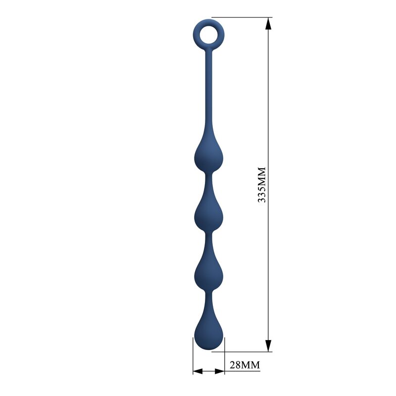 MR PLAY - BLAUE SILIKON-ANALPOLSTER, GRÖSSE M, 33 CM