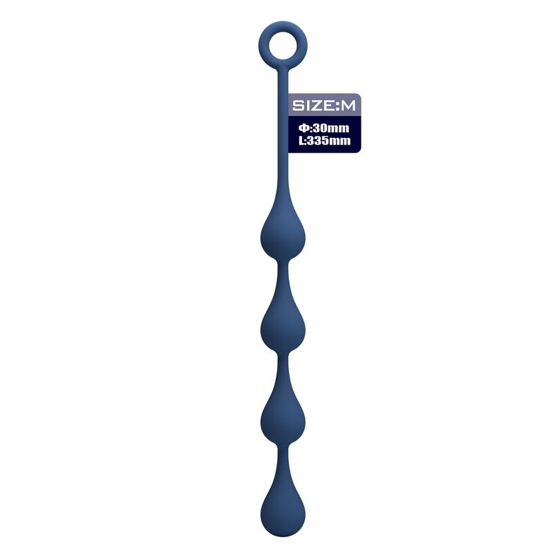 MR PLAY - BLAUE SILIKON-ANALPOLSTER, GRÖSSE M, 33 CM