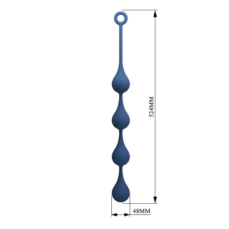 MR PLAY - BLAUE SILIKON-ANALPOLSTER, GRÖSSE XL, 52,5 CM
