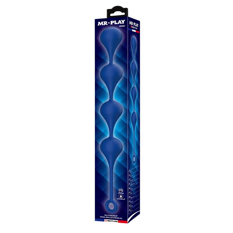 MR PLAY - BLAUE SILIKON-ANALPOLSTER, GRÖSSE XL, 52,5 CM