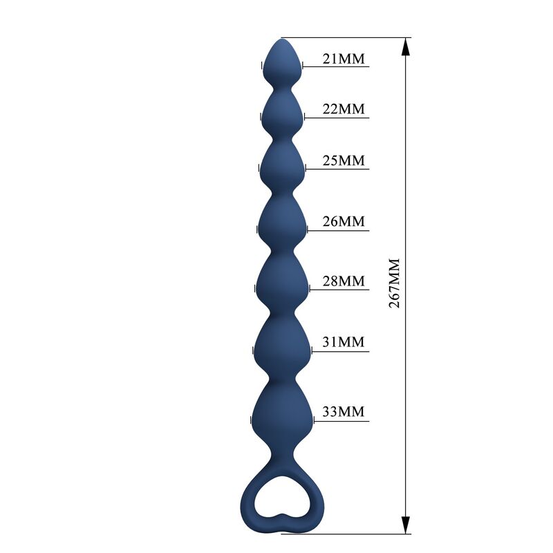 MR PLAY - BLAUE SILIKON-ANALKAPSELN &AMP; ANALPLUG 26,7 CM