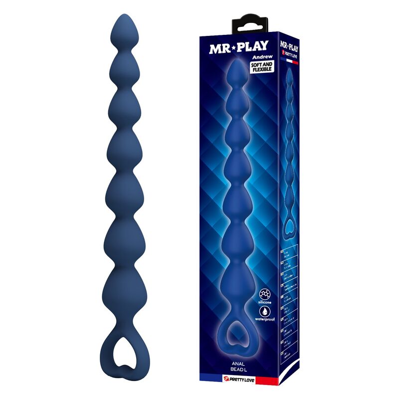 MR PLAY - BLAUE SILIKON-ANALKAPSELN &AMP; ANALPLUG 26,7 CM
