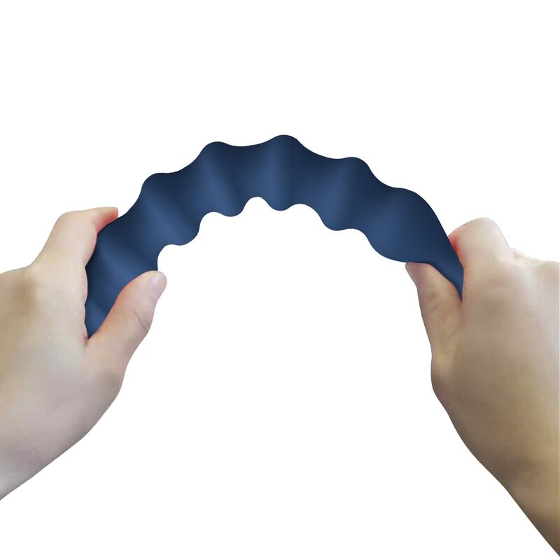 MR PLAY - BLAUE SILIKON-ANALPERLEN &AMP; ANALPLUG – Ø – 3,4 CM – 28,5 CM