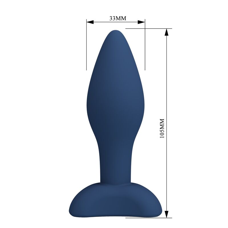 MR PLAY - KONISCHER SILIKON-ANALPLUG, BLAU, GRÖSSE M