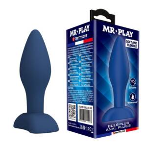 MR PLAY - KONISCHER SILIKON-ANALPLUG, BLAU, GRÖSSE S