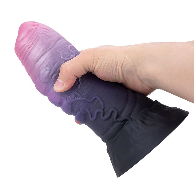 POWER MONSTERS - SCHRECKLICHER TEUFEL, ZWEIFARBIGER FANTASIE-SILIKONDILDO, 24 CM Ø 6 CM