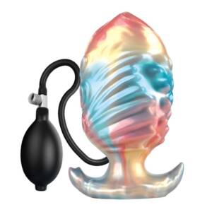 POWER MONSTERS - EBON LEVIATHAN DREIFARBIGER AUFBLASBARER FANTASIE-ANALPLUG 18 CM