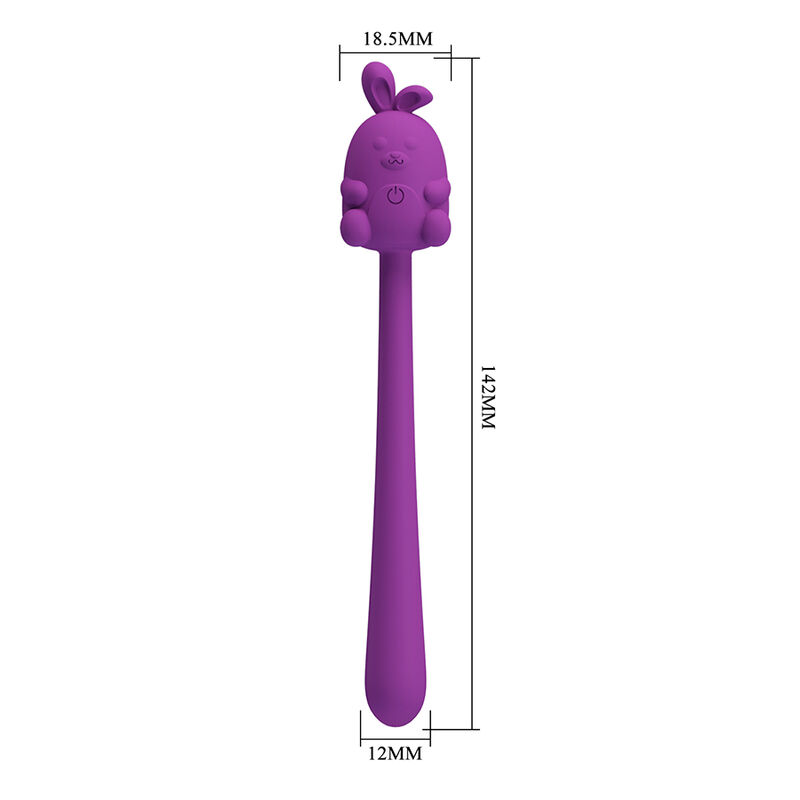 PRETTY LOVE – NIEDLICHER HASE-FLIRTSTIFT, FLEXIBLER VIBRATOR, USB-AUFLADBAR, LILA