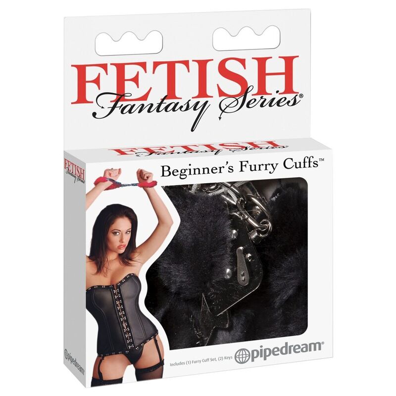 FETISH FANTASY SERIES - Flauschige Manschetten Schwarz